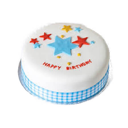 Star Round Birthday Cake