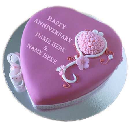 Purple Heart Anniversary Cake