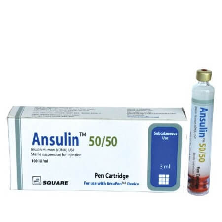 Ansulin 50/50 (100 IU/ml) Pen Cartridge