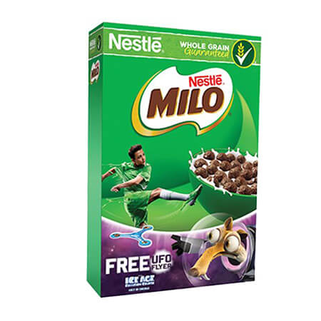 Nestle Milo Breakfast Chocolate  Cereal Box