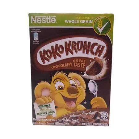 Nestlé KOKO KRUNCH Breakfast Chocolate Cereal Box