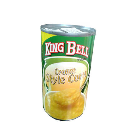 King Bell Cream Style Corn Tin