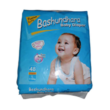 Bashundhara Baby Diaper (Belt System) Jumbo Series L (7-18 kg)