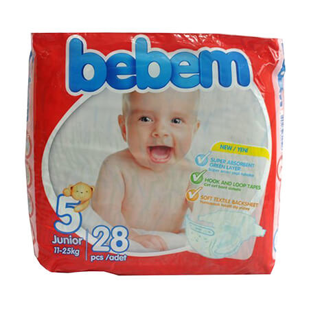 Bebem Baby Diaper (Belt System) 5 Junior (11-25 kg)