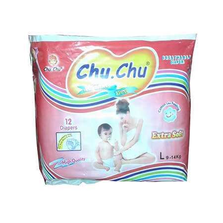 Chu Chu Baby Diaper (Belt System) L (9-14-kg)