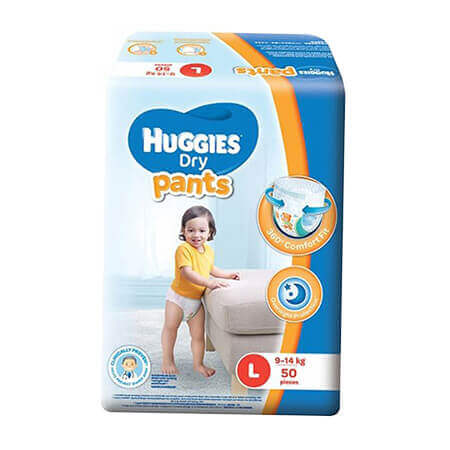 Huggies Dry (Pants System)Baby Diaper  L (9- 14 kg)