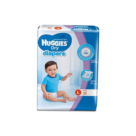 Huggies Dry Baby Diaper (Belt System)  L (8-13 kg)