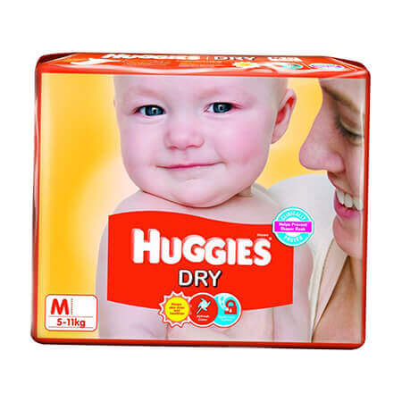 Huggies Dry Baby Diaper (Belt System)  M (5-11 kg)