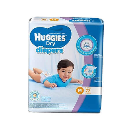 Huggies Dry Baby Diaper (Belt System) M ( 5-10 kg)