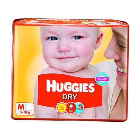 Huggies Dry Baby Diaper (Belt System) M (5-11 kg)