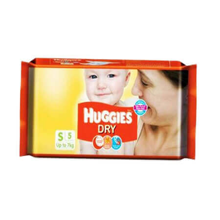 Huggies Dry Baby Diaper (Belt System) S (Up-to 7 kg)