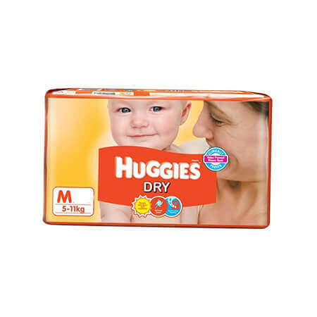 Huggies Dry Baby Diaper Belt System)  M (5-11 kg)