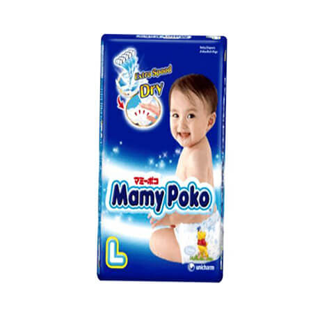 Mamypoko Dry Baby Diaper (Belt System)  Thai L (9-14 kg)