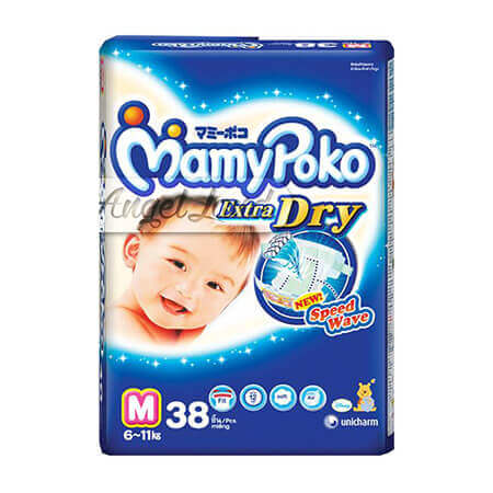 Mamypoko Dry Baby Diaper (Belt System) Thai M (6-11 kg)