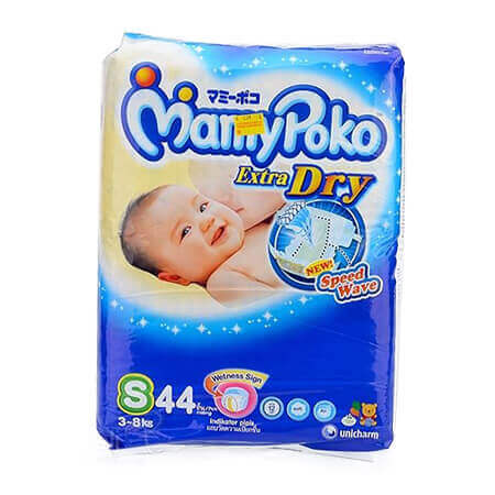 Mamypoko Dry Baby Diaper (Belt System) Thai S (3-8 kg)