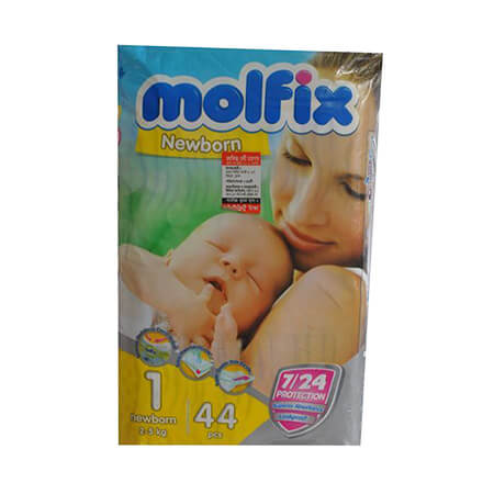 Molfix Baby Diaper 1 (Belt System) New Born (2-5 kg)