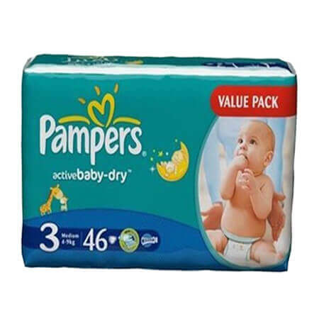 Pampers Baby Diaper (Belt System)  M (4-9 kg)