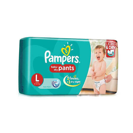 Pampers Baby Dry Pants Diaper (Pant System) L (9-14 kg)