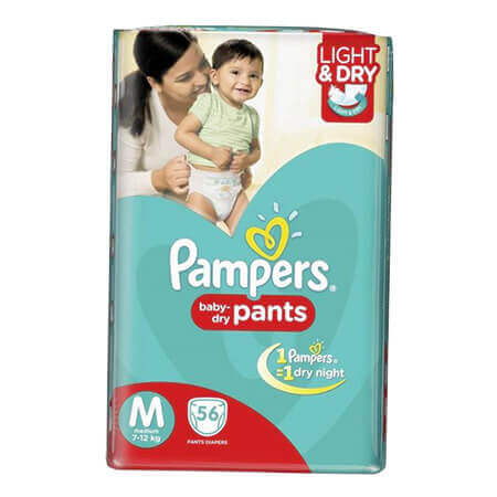 Pampers Baby Dry Pants Diaper (Pant System) M (7-12 kg)