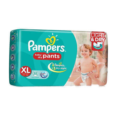 Pampers Baby Dry Pants Diaper (Pant System) XL 12+ kg