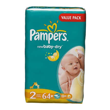 Pampers New Dry Baby Diaper (Belt System) S (3-6 kg)