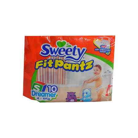 Sweety Fit Pantz Baby-Diaper (Pant System) Dreamer S (4-8 kg)