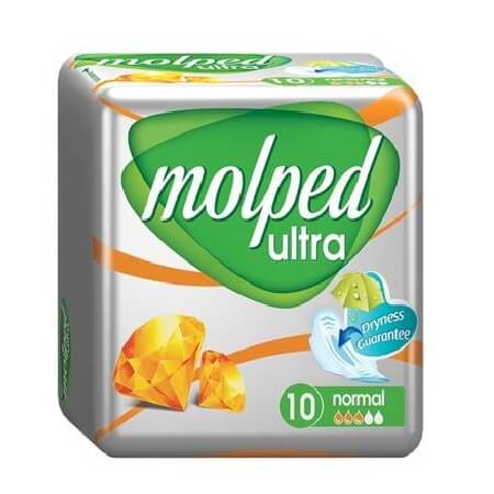 Molped Ultra Normal Deo Floral Sanitary Napkins (Panty System)