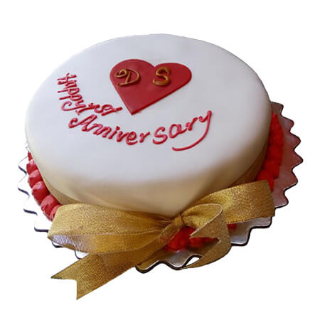 Love Round Anniversary Cake