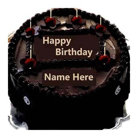 Cute Black Forest Birthday Cake