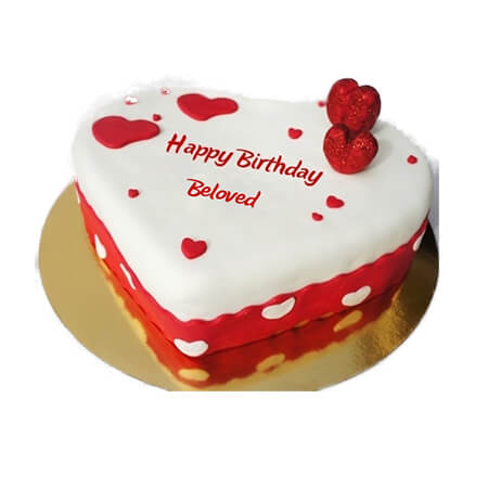 Vanilla Heart Birthday Cake
