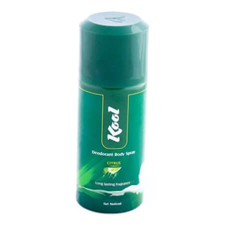 Kool Deodorant Body Spray Citrus Flavor with Long Lasting Fragrance