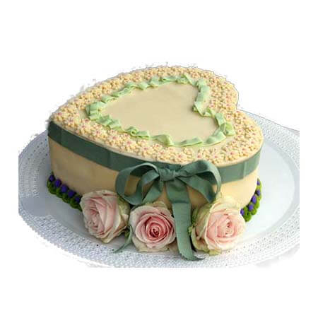 Rose Heart Birthday Cake