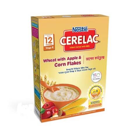 Nestlé Cerelac 4 Wheat & Apple Corn Flakes  (12 months +) BIB
