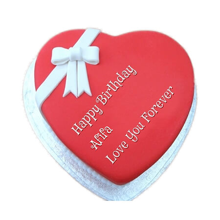 Lovely Heart Birthday Cake